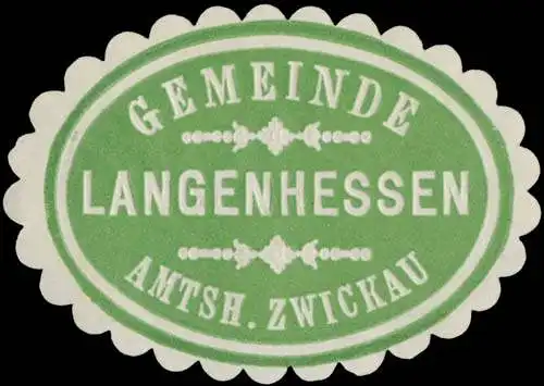 Gemeinde Langenhessen Amtsh. Zwickau