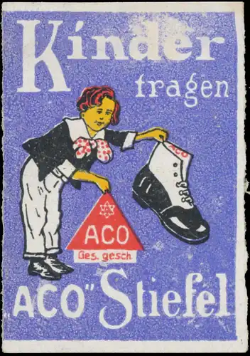 Kinder tragen Aco Stiefel