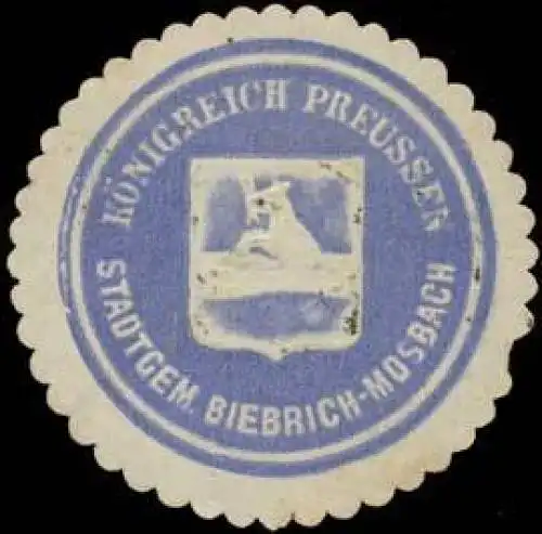 KÃ¶nigreich Preussen Stadtgemeinde Biebrich-Mosbach