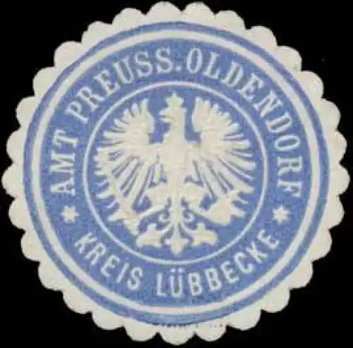 Amt Preuss. Oldendorf Kreis LÃ¼bbecke