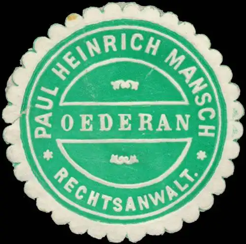 Rechtsanwalt Paul Heinrich Mansch