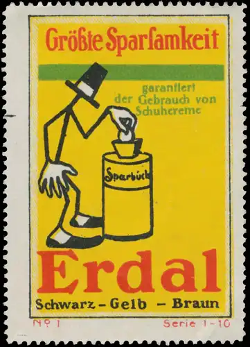GröÃte Sparsamkeit garantiert der Gebrauch von Schuhcreme Erdal