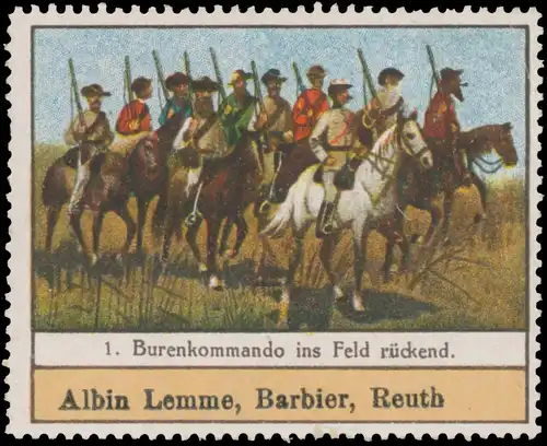 Burenkommando ins Feld rückend