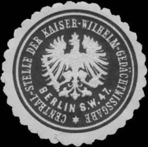 Central-Stelle der Kaiser-Wilhelm-GedÃ¤chtnissgabe Berlin