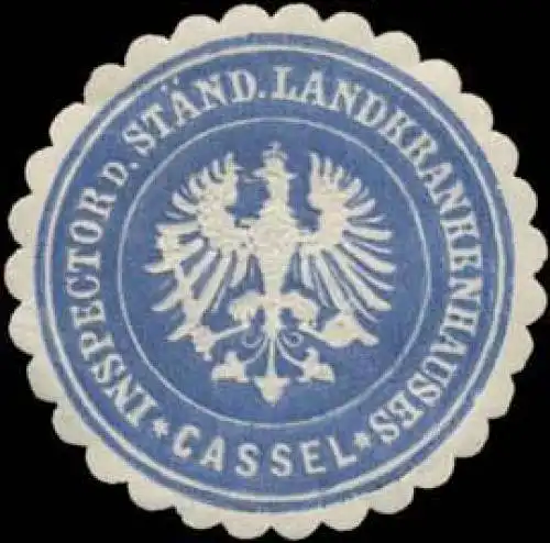 Inspector des Ständ. Landkrankenhauses-Cassel