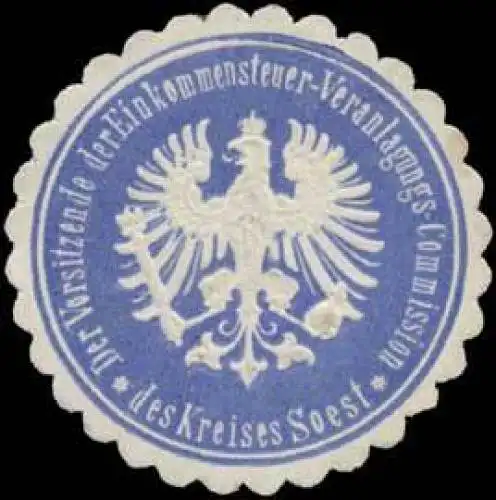 Der Vorsitzende der Einkommensteuer-Veranlagungs-Commission des Kreises Soest