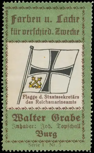 Flagge des StaatsekretÃ¤rs des Reichsmarineamts