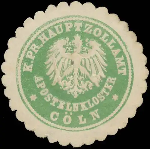 K.Pr. Hauptzollamt Apostelnkloster Köln