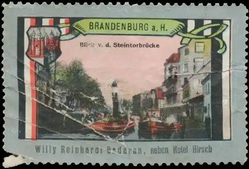 Blick von der SteintorbrÃ¼cke Brandenburg/Havel