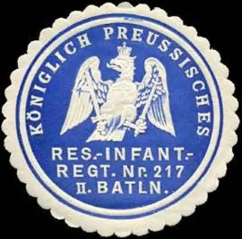 KÃ¶niglich Preussisches Reserve - Infanterie Regiment Nr. 217, II. Bataillon