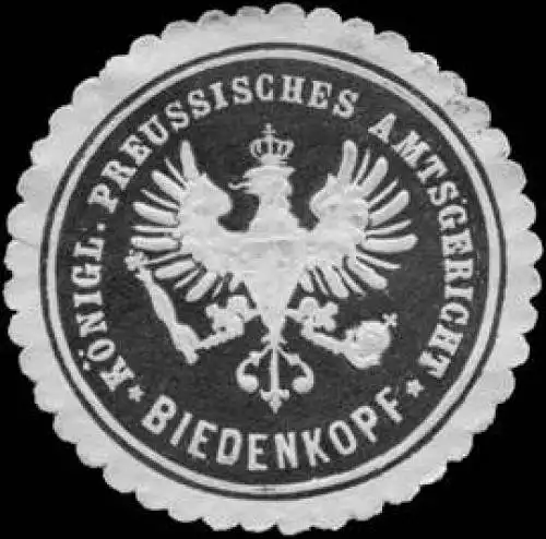KÃ¶niglich Preussisches Amtsgericht - Biedenkopf