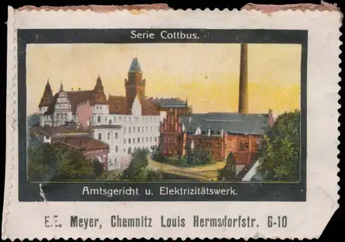 Amtsgericht und ElektrizitÃ¤tswerk Cottbus