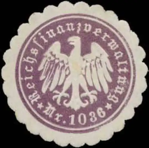 Reichsfinanzverwaltung Nr. 1036