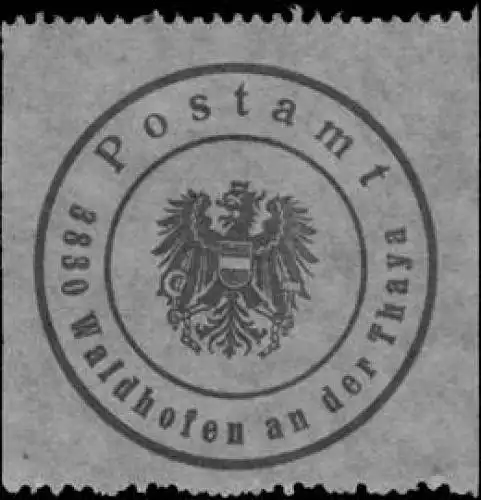 Postamt 3830 Waidhofen an der Thaya