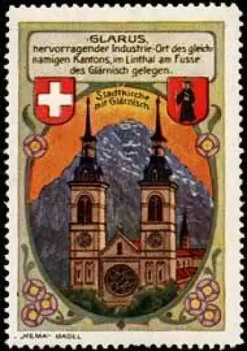 Stadtkirche mit GlÃ¤rnisch - Glarus
