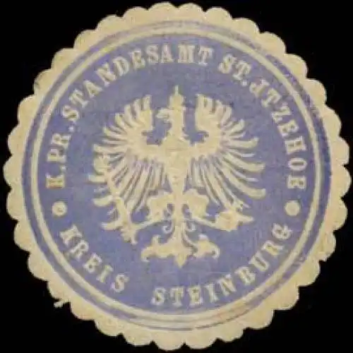 K.Pr. Standesamt St. Itzehoe Kreis Steinburg