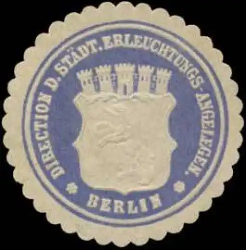 Direction d. StÃ¤dt. Erleuchtungs-Anstalten Berlin