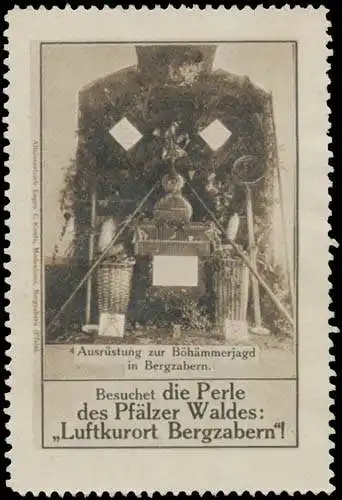 Ausrüstung zur Böhämmerjagd in Bergzabern