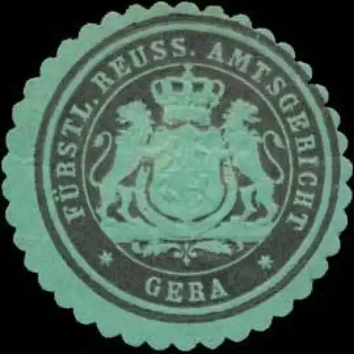 FÃ¼rst. Reuss. Amtsgericht Gera