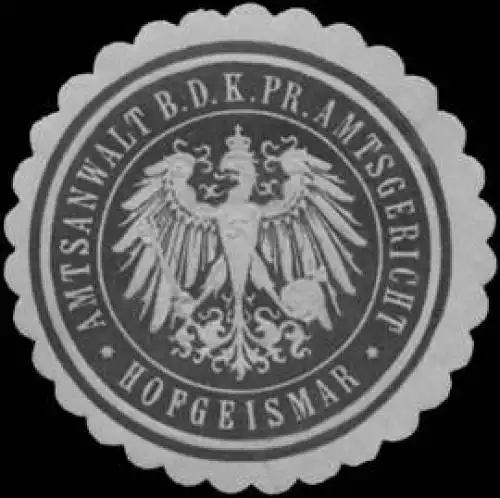 Amtsanwalt d.K.Pr. Amtsgericht Hofgeismar