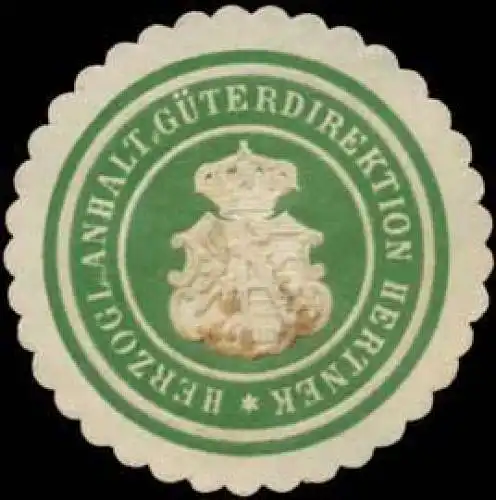 H. Anhalt. Güterdirektion Hertnek