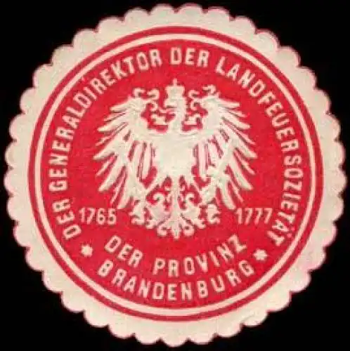 Der Generaldirektor der LandfeuersozietÃ¤t der Provinz Brandenburg