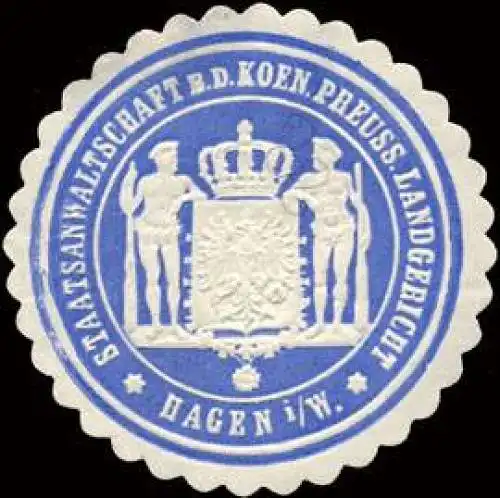 Staatsanwaltschaft bei dem K. Pr. Landgericht - Hagen