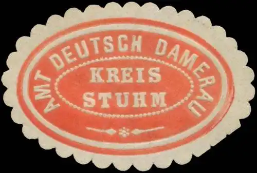 Amt Deutsch Damerau Kreis Stuhm/WestpreuÃen