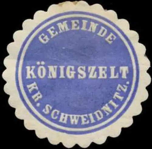 Gemeinde KÃ¶nigszelt Kreis Schweidnitz