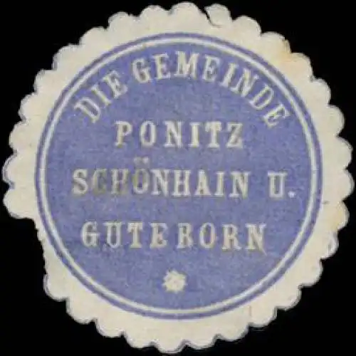 Die Gemeinde Ponitz SchÃ¶nhain und Guteborn