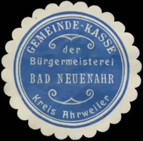 Gemeinde-Kasse der BÃ¼rgermeisterei Bad Neuenahr Kreis Ahrweiler