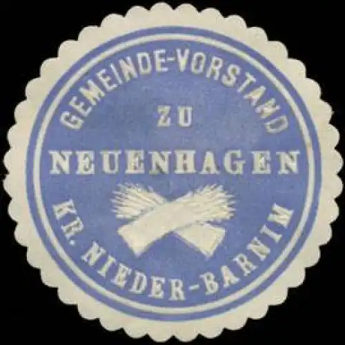 Gemeinde-Vorstand zu Neuenhagen Kreis Nieder-Barnim