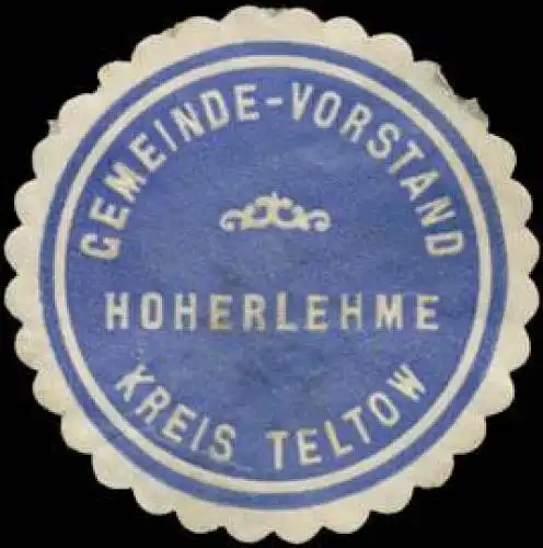 Gemeinde-Vorstand Hoherlehme Kreis Teltow