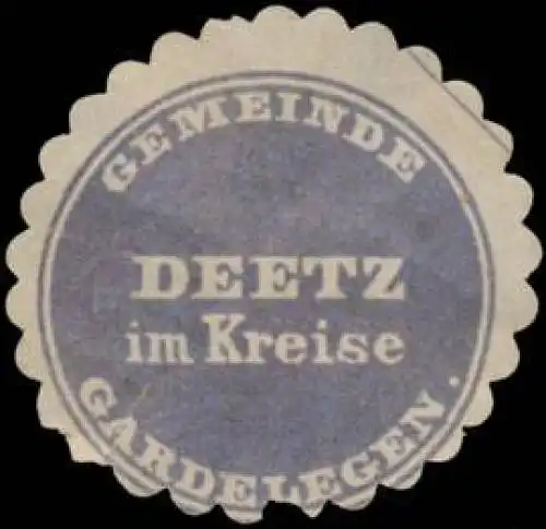Gemeinde Deetz im Kreise Gardelegen