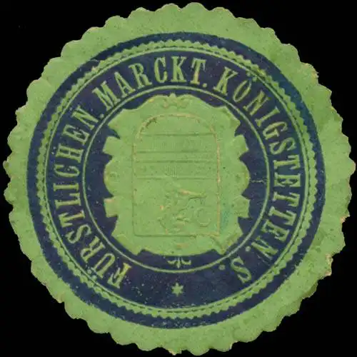 FÃ¼rstlichen Marckt. KÃ¶nigstetten N.S