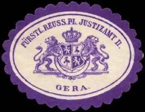 FÃ¼rstl. Reuss. Pl. Justizamt II. Gera