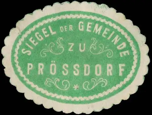 Siegel der Gemeinde zu PrÃ¶ssdorf