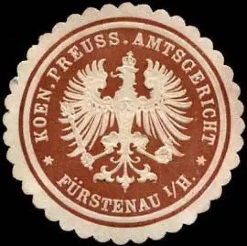 K. Pr. Amtsgericht - FÃ¼rstenau i./H