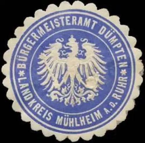 BÃ¼rgermeisteramt DÃ¼mpten Landkreis MÃ¼hlheim/Ruhr