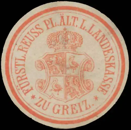 F. Reuss. Pl. Ã¤. L. Landeskasse zu Greiz