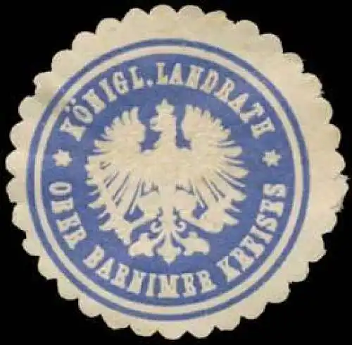 K. Landrat Ober Barnimer Kreises