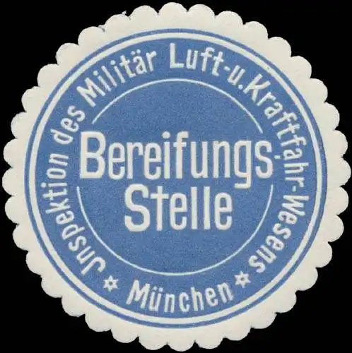 Bereifungsstelle der Inspektion des MilitÃ¤r Luft- und Kraftfahrwesens