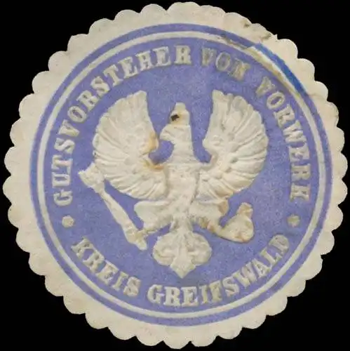 Gutsvorsteher von Vorwerk Kreis Greifswald