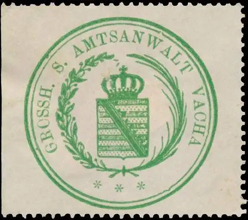 Gr. S. Amtsanwalt Vacha