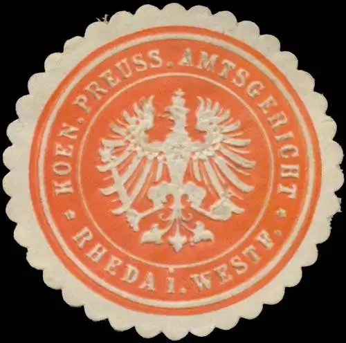 K. Pr. Amtsgericht Rheda/Westfalen