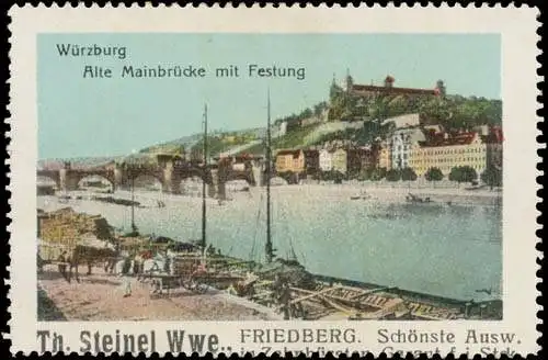 WÃ¼rzburg alte MainbrÃ¼cke mit Festung