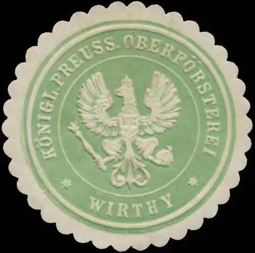 K.Pr. OberfÃ¶rsterei Wirthy/Pommern