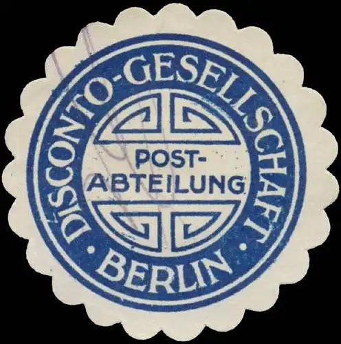Disconto-Gesellschaft Postabtheilung