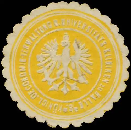K. Oeconomie-Verwaltung der UniversitÃ¤tskliniken zu Halle/Saale