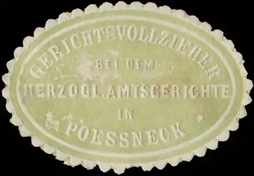 Gerichtsvollzieher bei dem H. Amtsgerichte in PÃ¶Ãneck